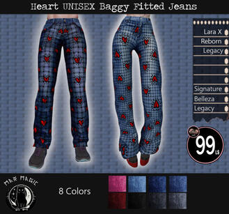 Max Magic - Heart UNISSEX Jeans